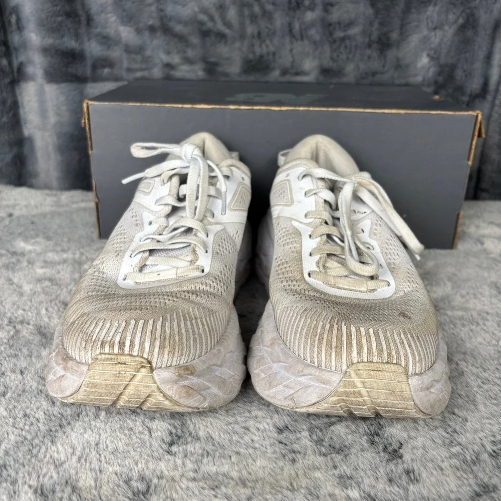Hoka One One Bondi 7 Womens 7.5 Running Shoes White White 1110519 WWH Sneaker