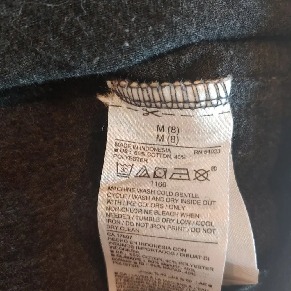 Old Navy | Black Heather Slightly Shaped 01 Short Sleeve Tee Shirt Metallic | M