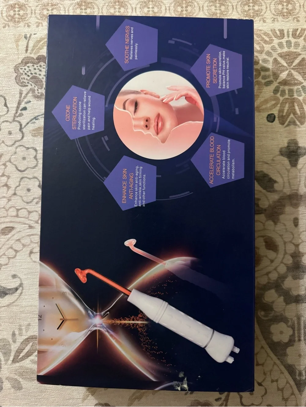 White High F Rrequency Skin Care Wand Portable Machine with 7 Different Tubes