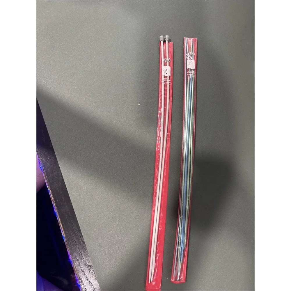 VTG Aero Knitting Needles UK 10 12 3.25mm 2.75mm Straight DPN Made In England