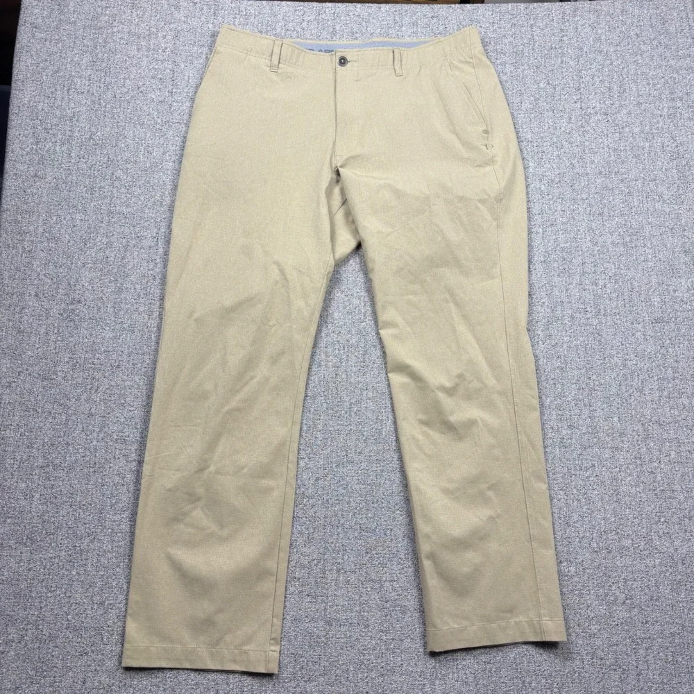 Under Armour Pants Mens 38x32 Performance Golf Tan Straight Fit Stretch