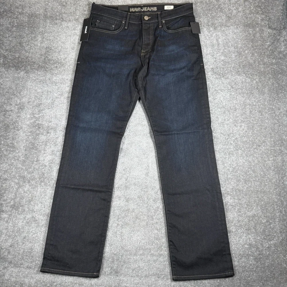 NWT Mavi Jeans Men's 34x34 Blue Denim Myles Straight Leg Dark Wash