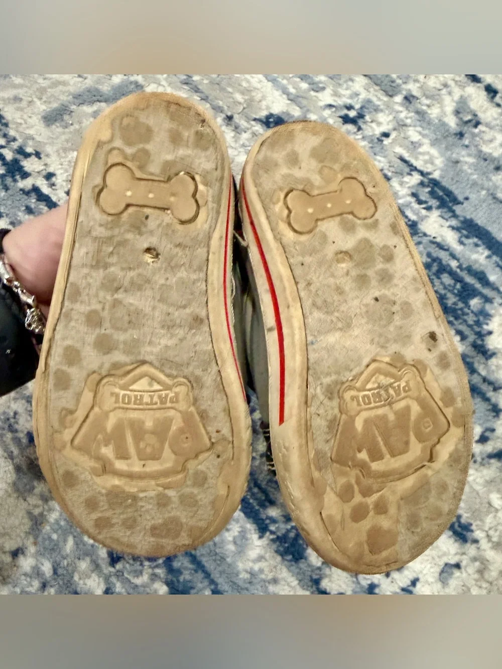 Paw Patrol Kids Black Sneakers with White Toecaps and Red Paw Accents