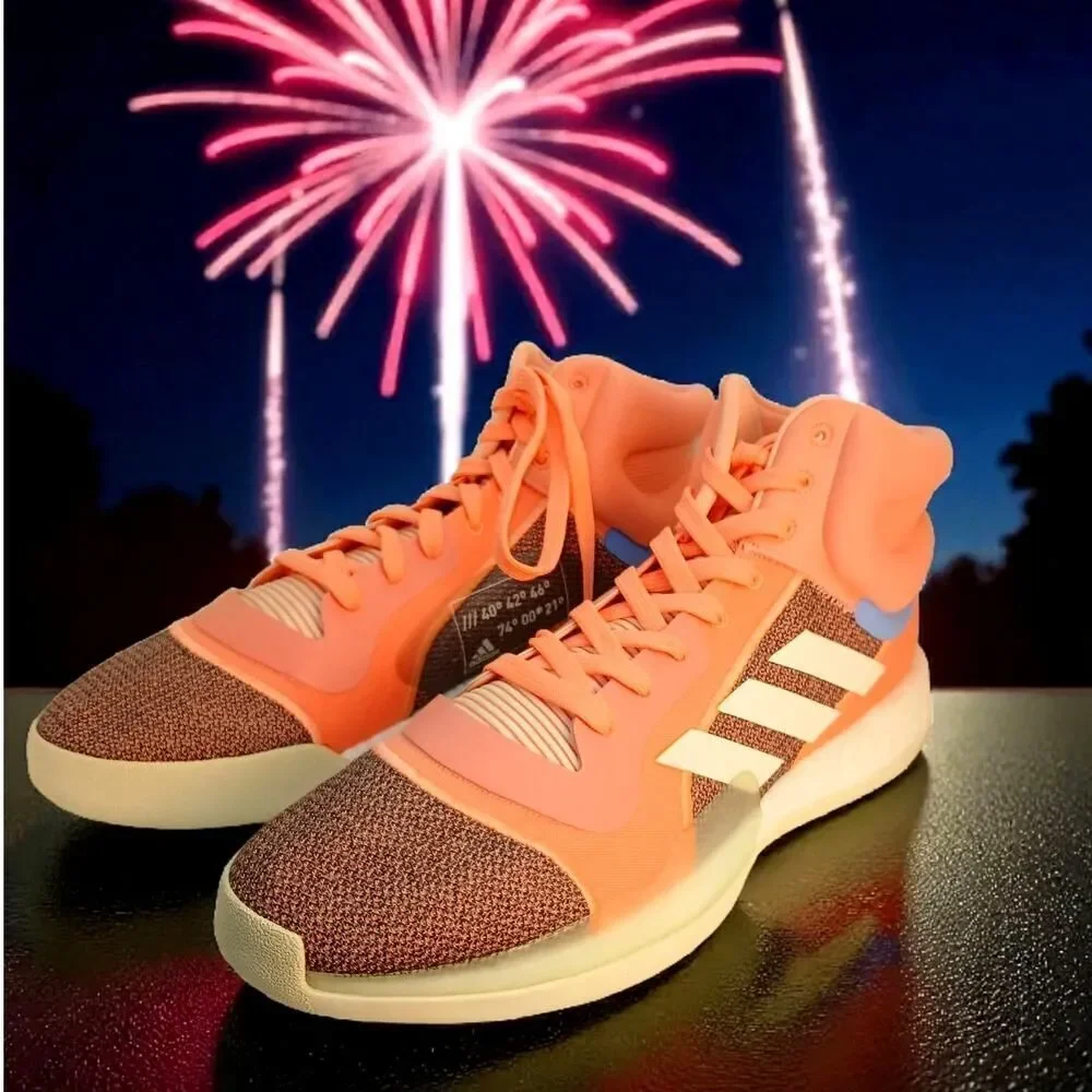 Adidas Marquee Boost Salmon & Gray Basketball Sneakers - SIZE 17!!