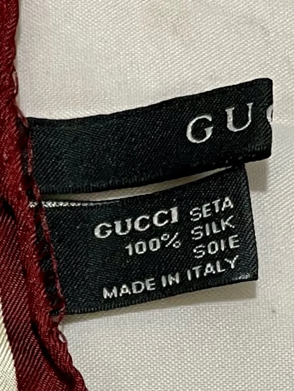 Gucci Belt & Horsebit Print Silk Scarf ✨ VINTAGE✨