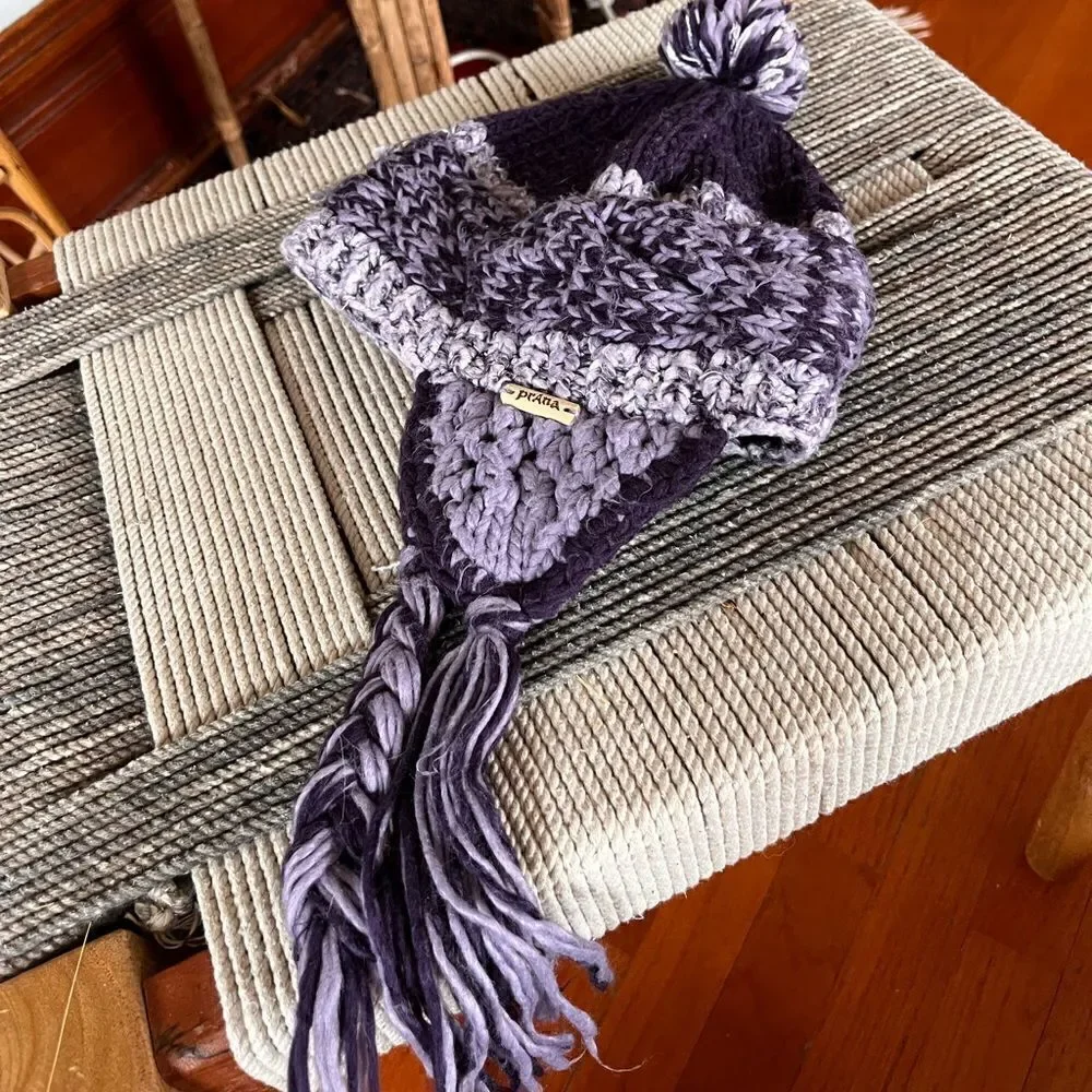 Prana purple beanie