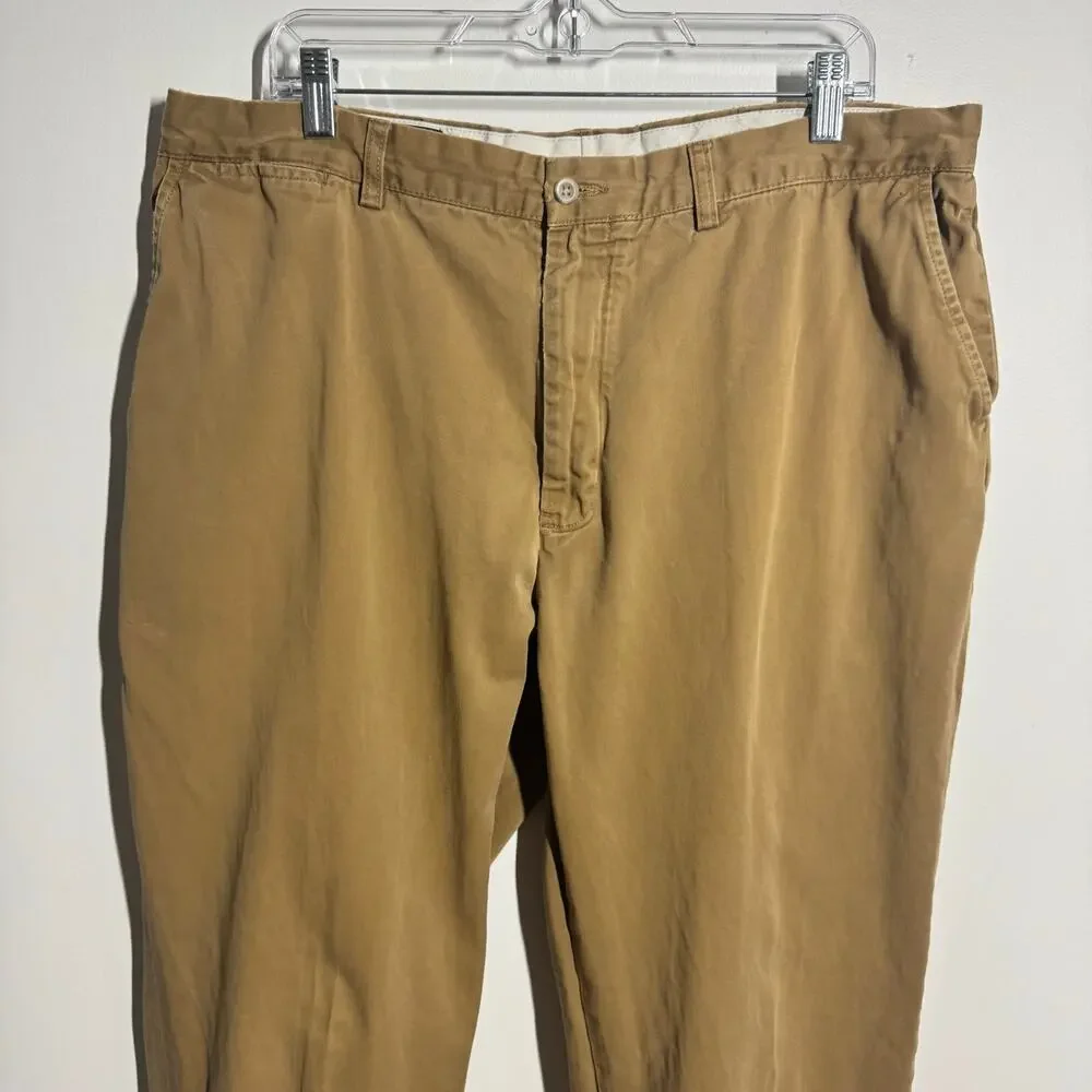 Ralph Lauren Original Classic Polo Chino Men 38/32 Tan Preppy‎ Minimal Old Money