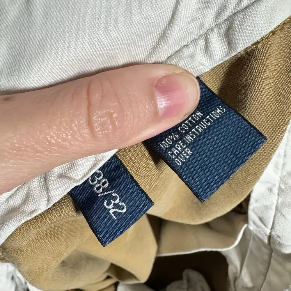 Ralph Lauren Original Classic Polo Chino Men 38/32 Tan Preppy‎ Minimal Old Money