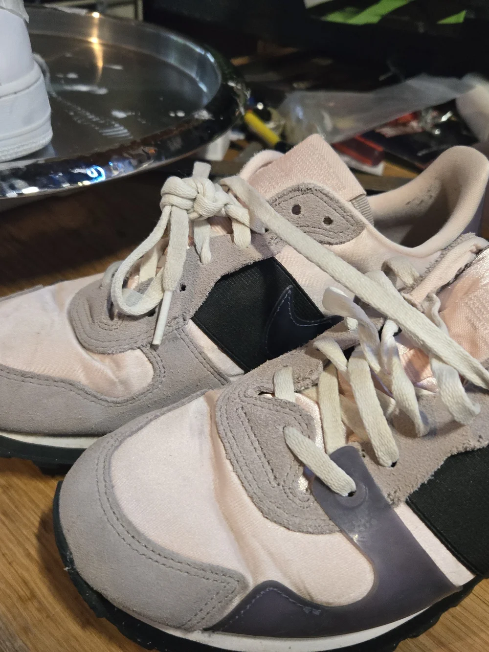 Nike Women's Pink, Gray & Black Retro Runner Sneakers
