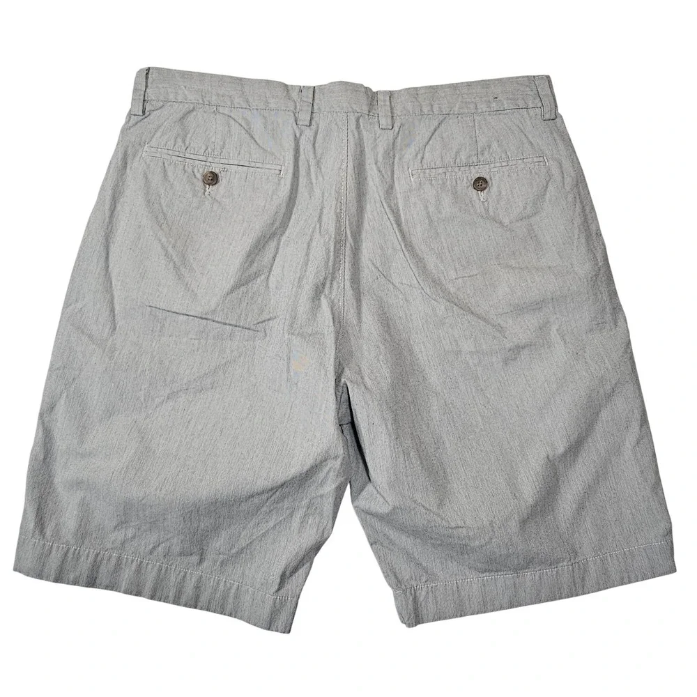 J.Crew‎ Club Men's Grey White Micro Stripe Chino Shorts Size 35W 11 Inseam