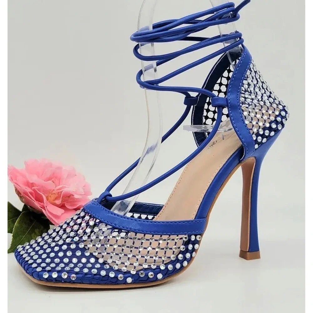 Mixx Shuz Rosalyn Blue Rhinestone Mesh DO NOT BUY‎ / NOT AVAILABLE