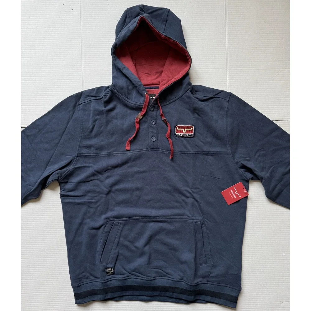 KIMES RANCH Ranch Ready - Men's Navy Cotton Hoodie - Size XX-Large - 2XL‎ - NWT!