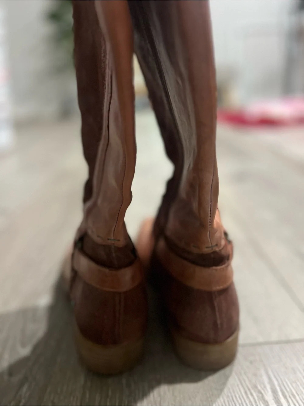 Roan by Bed Stu Karolus distressed two tone Tall Boots