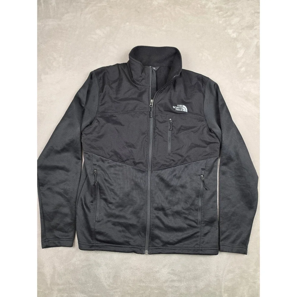 The North Face Hybrid Full Zip Jacket Mens M Black NF0A3LH6 Fleece Outdoor
