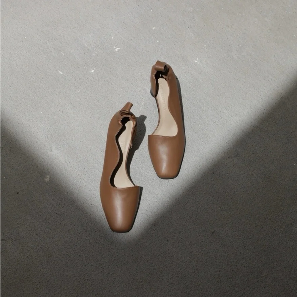 Gray Matters x Yuneho Khaki Women's Leather Shoes Size 37 1/2