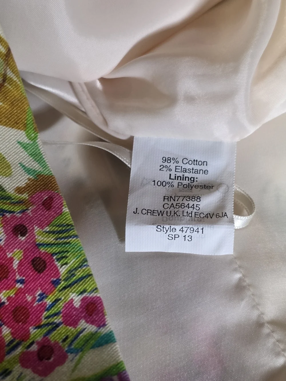 J. Crew size measurements