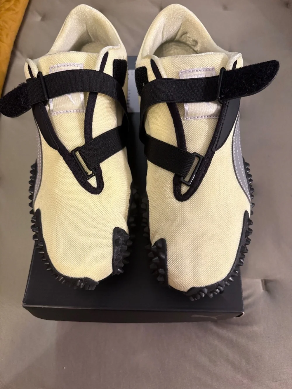 Puma Moonstone, Silver, and Black Strap-Detail Women's Sneakers