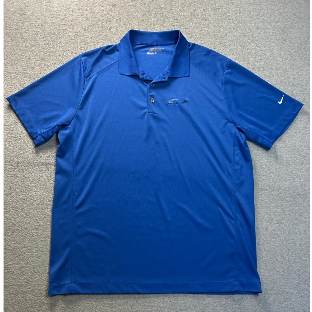 Nike Golf Tour Performance Polo Shirt Mens XL Royal Blue Dri-FIT Performance