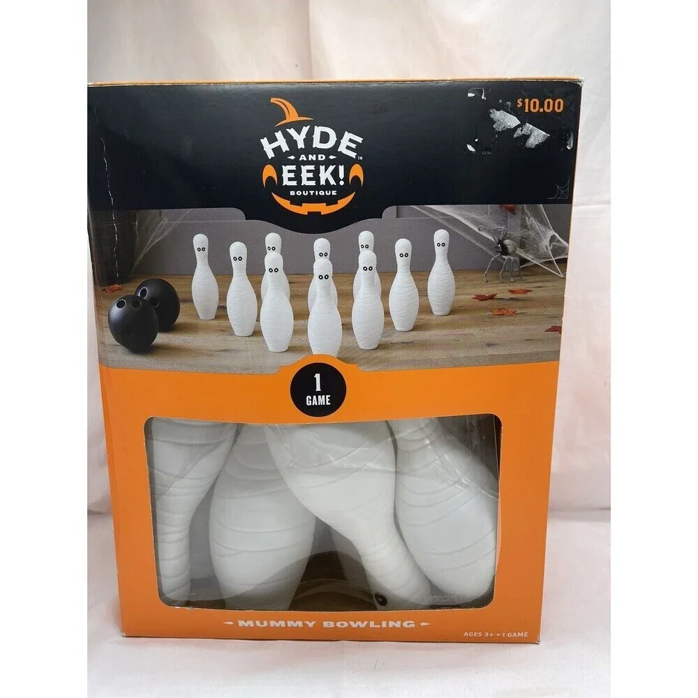 Halloween Mummy Bowling Game Hyde And Eek Party Theme Plastic Spooky Fun