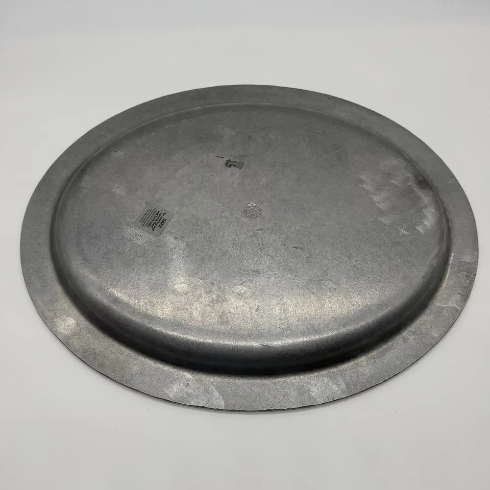 Wilton Armetale Reggae Large Oval Serving Platter 19” X 15.5” Metal Tray Dish