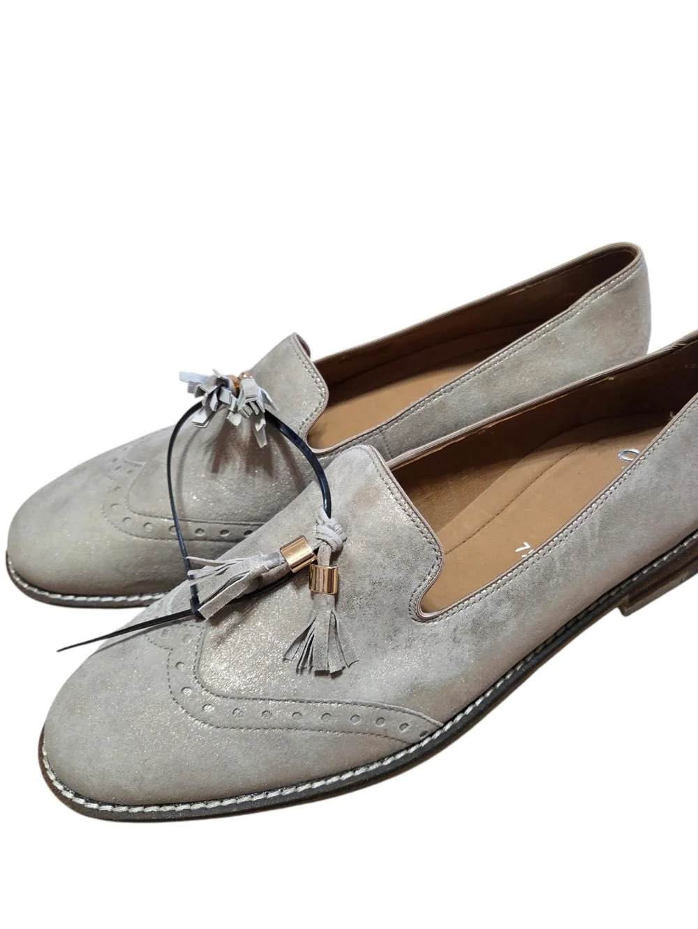ARA New Classic‎ Tassel Loafer Shoes Womens Size Us 10 Metallic Designer Luxury