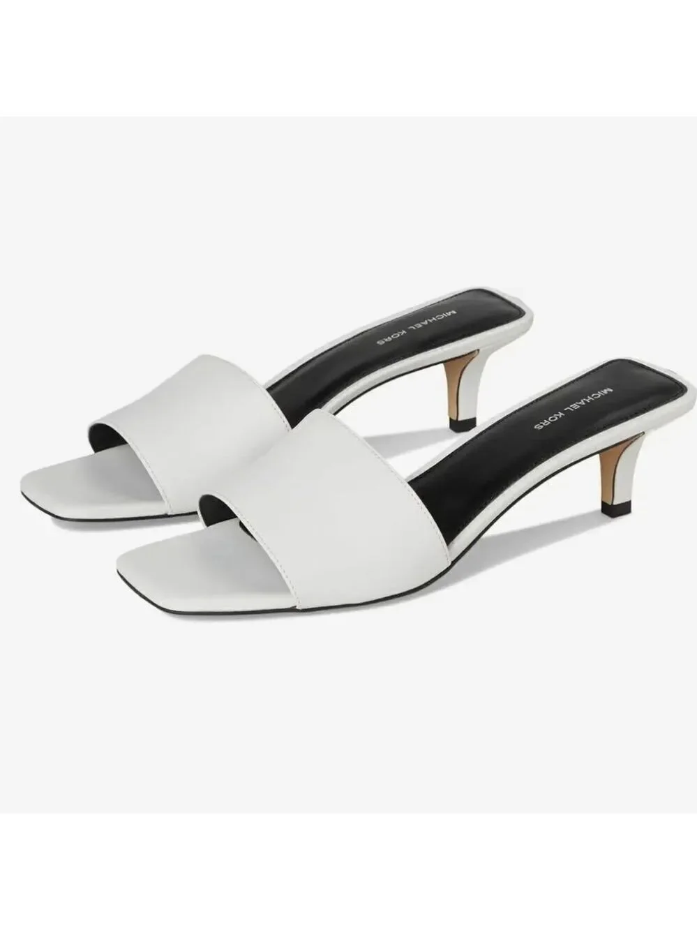 NIB Micheal Micheal Kors Merriam Kitten Sandal White Sz 8