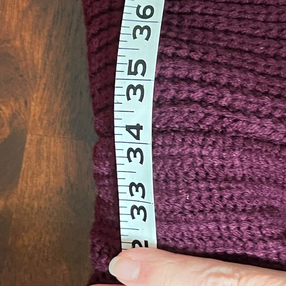 NY & Co‎ Womens M Burgundy Knit Cardigan Longline Sweater Cozy Heritage Academia