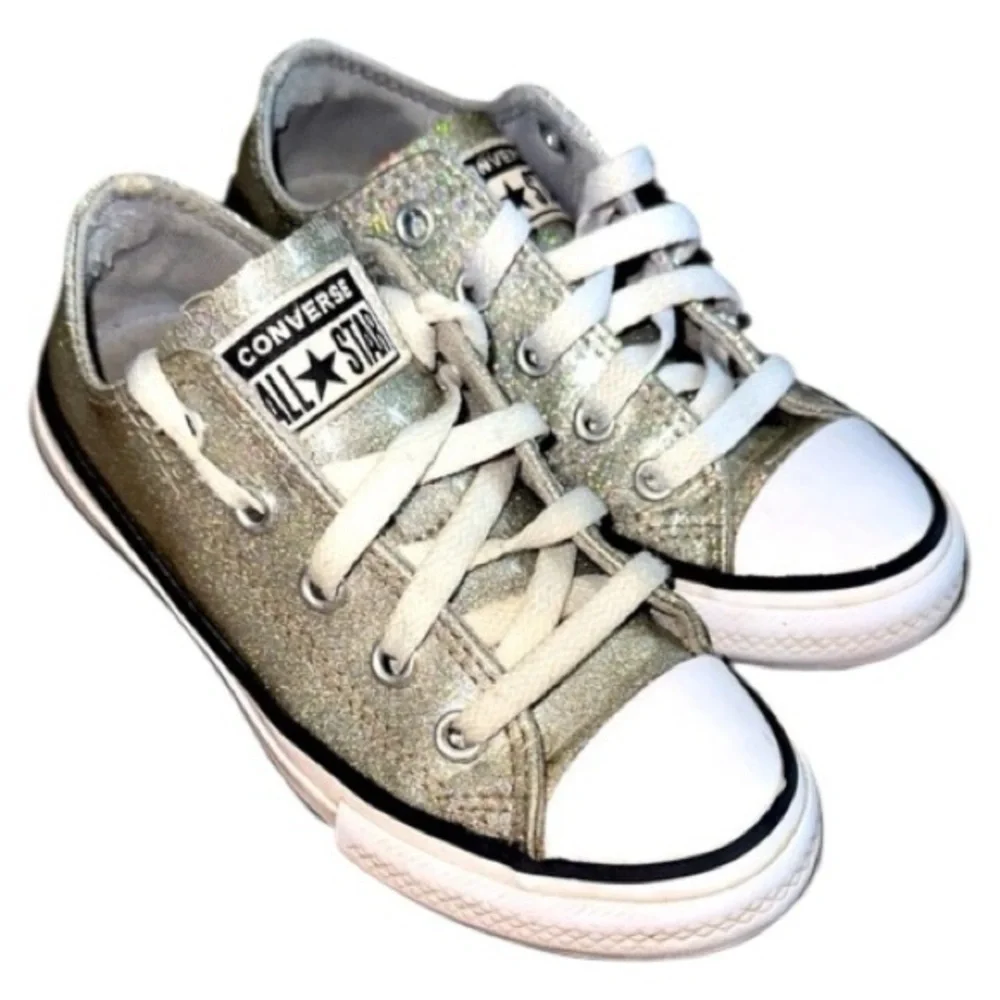 Converse Kids Shimmering Silver Sneakers