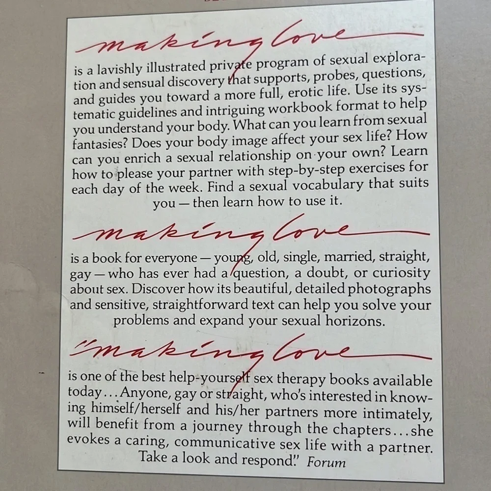 Vintage Book -Making Love Patricia E. Riley