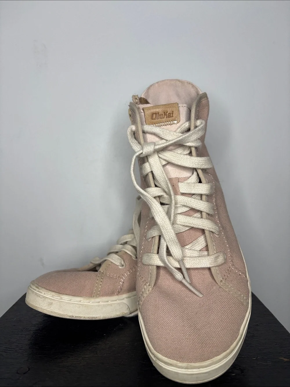 OluKai Women's High-Top Sneakers in Soft Pink