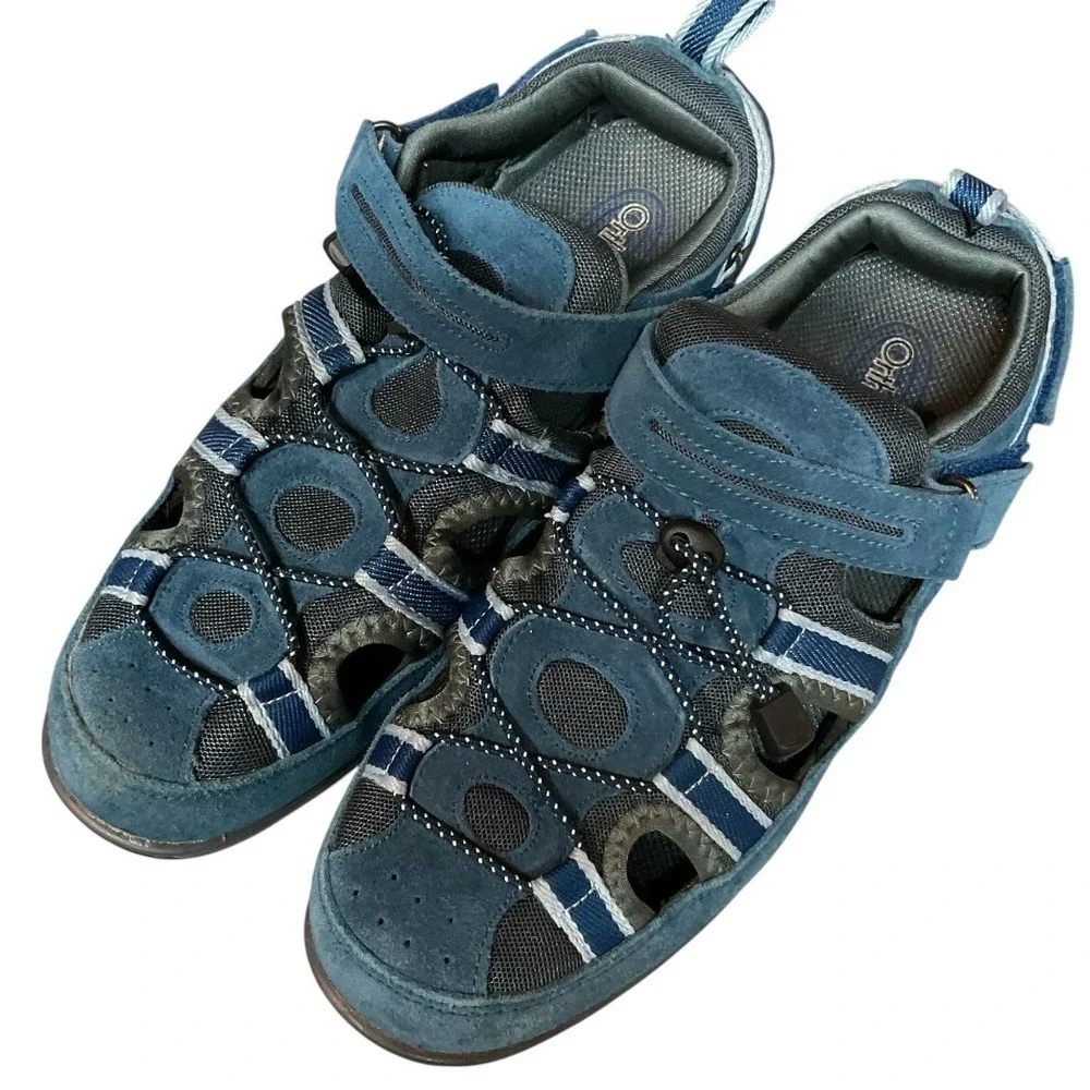 Orthofeet Naples Women's Two-way Strap Round Toe Fisherman Sandals‎ Size 12 Wide