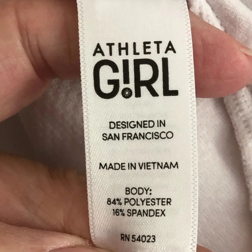 Athleta Girl Jacket Stunner Shade White Multicolored Zipper Size Large 12