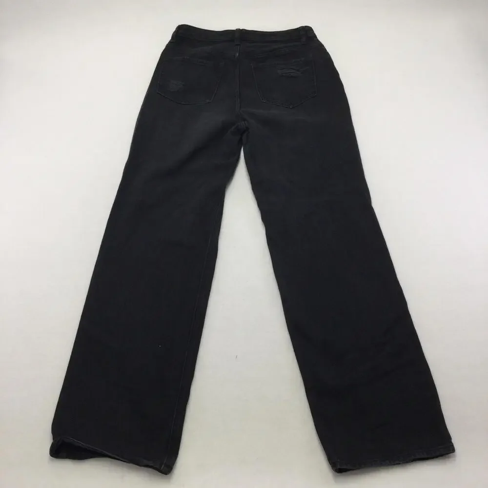 PacSun 90s Boyfriend Jeans Womens 29 Black High Rise Distressed Relaxed Denim