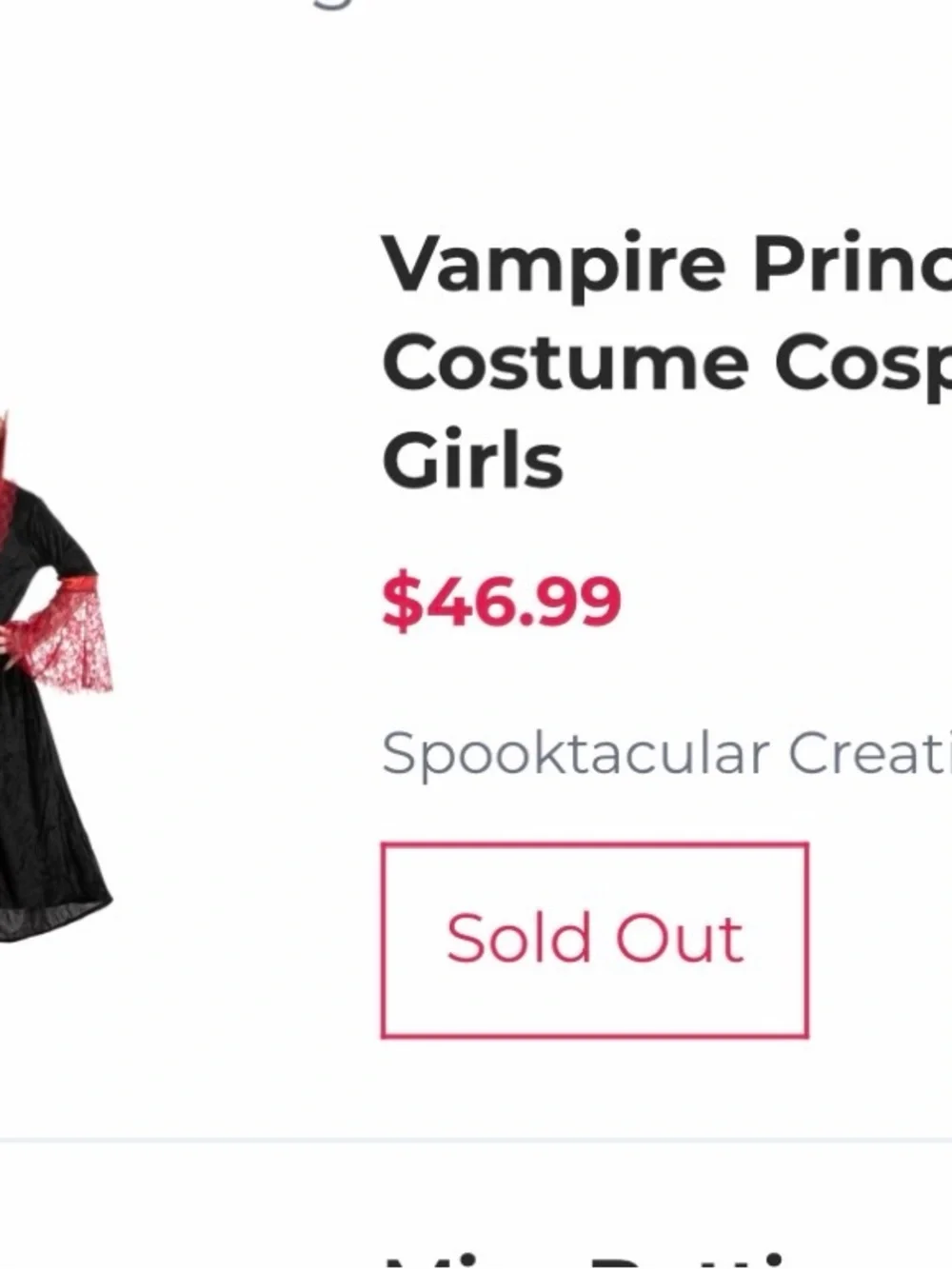 Spooktacular Creations vampire princess