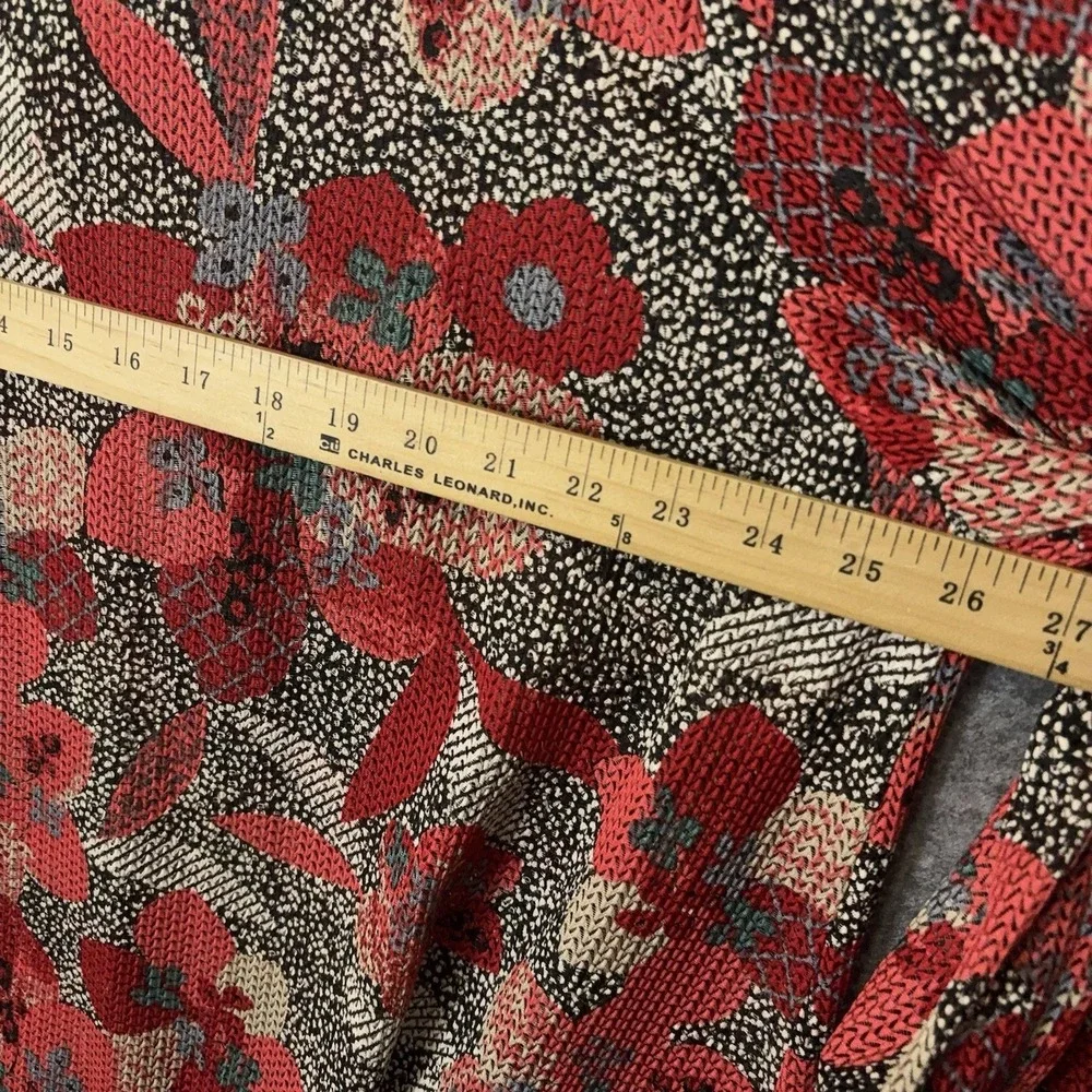 Floral Red Print Women's Button-Back Blouse