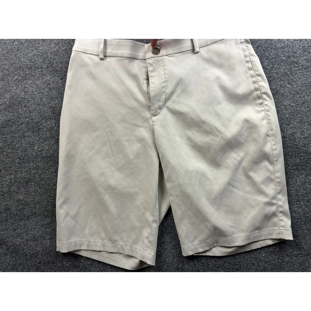 Nike Golf Shorts Mens 32 Beige Dri-FIT Flat Front Performance Khaki