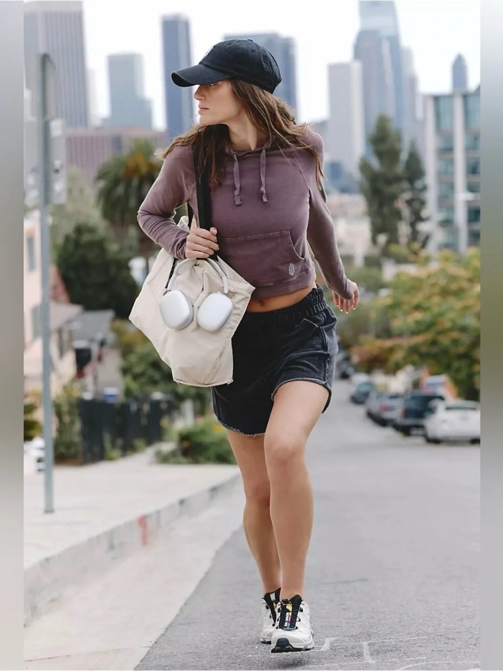 NWOT Free People FP Movement Hot Shot Hooded Long Sleeve in Cocoa