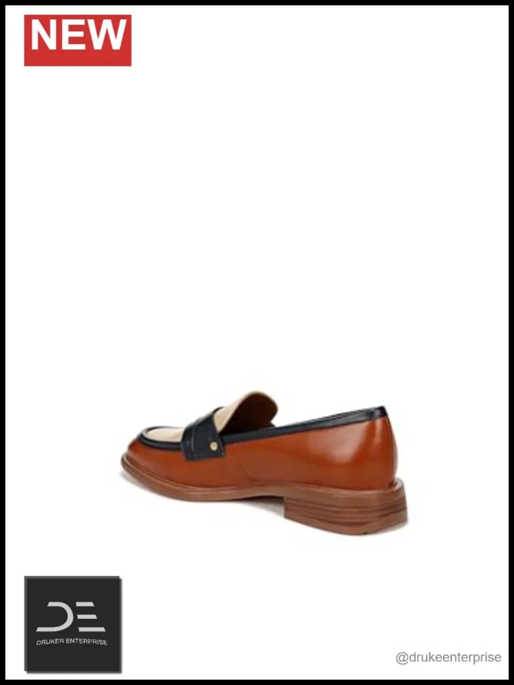 Women's Edith Slip On Loafers Faux Leather Suede Block Heel Almond Toe