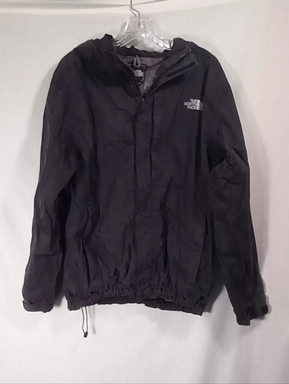 The North Face Men's Black Hyvent Hooded Windbreaker Jacket Size L