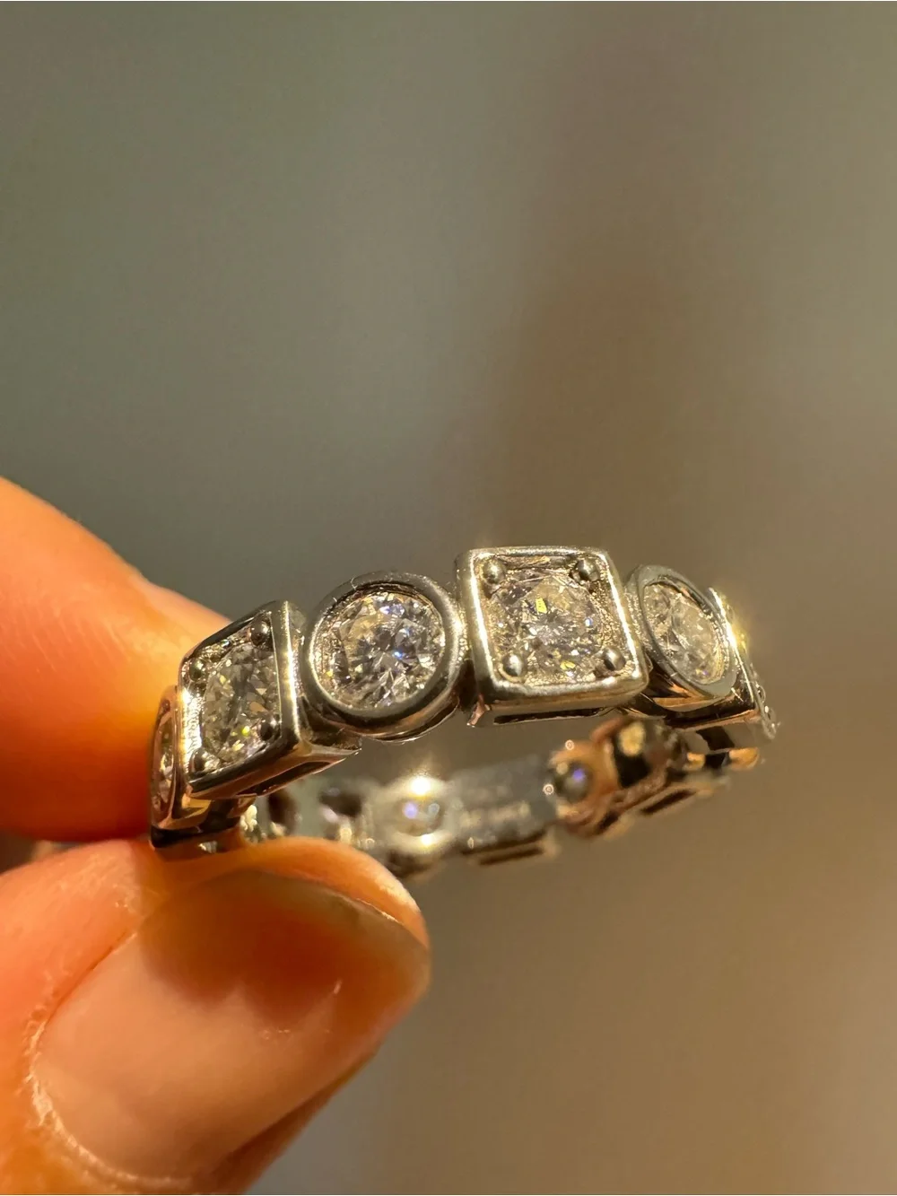 N/A moissanite eternity