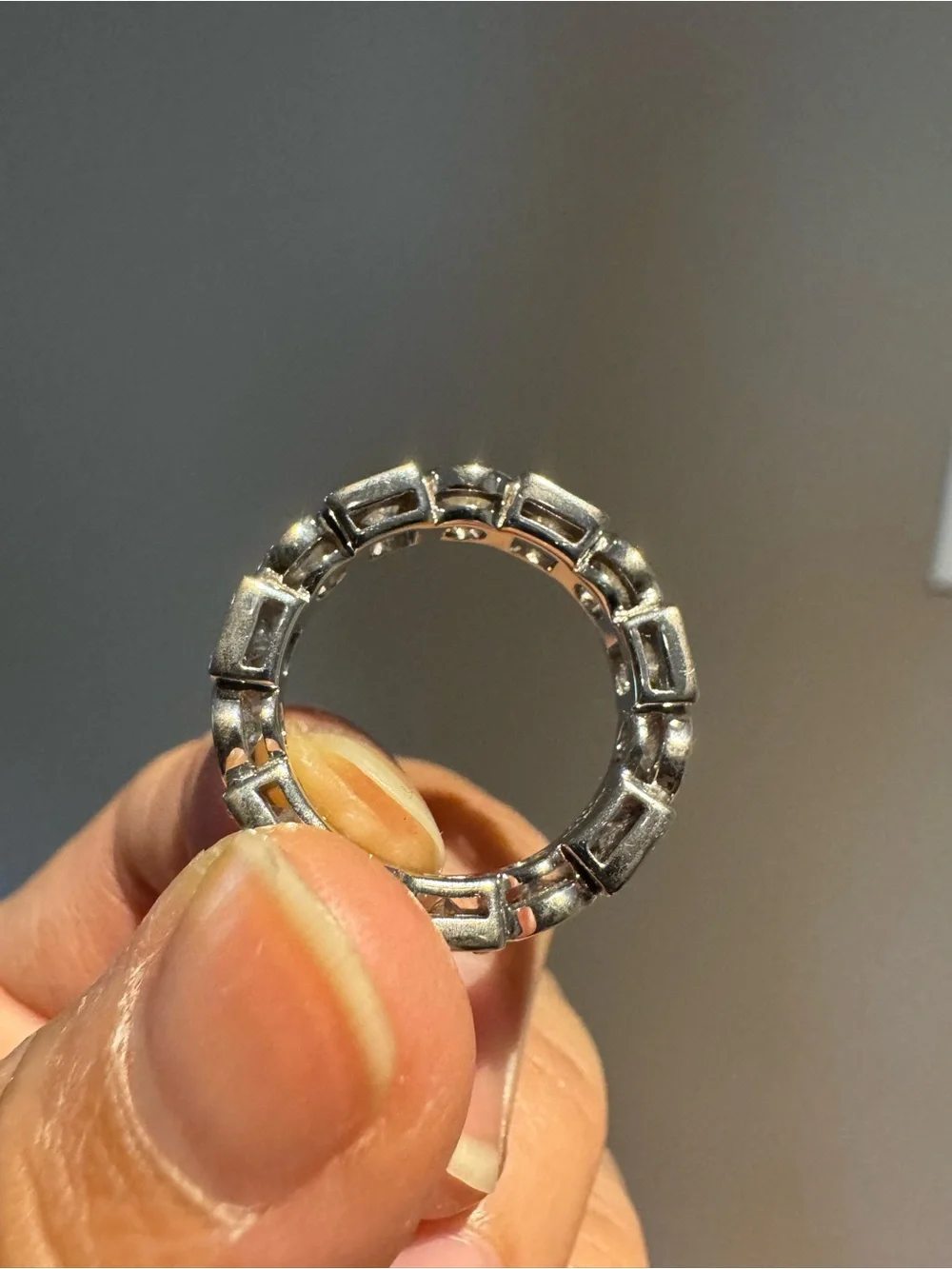 N/A moissanite eternity