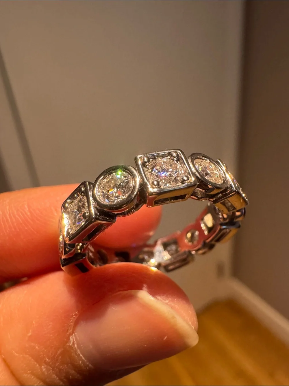N/A moissanite eternity