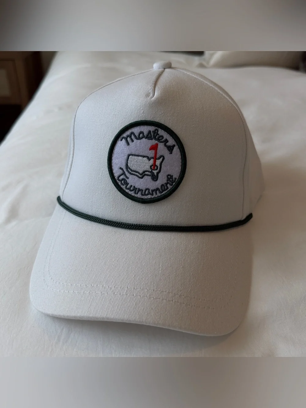 2026 Masters Tournament White Vintage Logo Embroidered Rope Hat Augusta