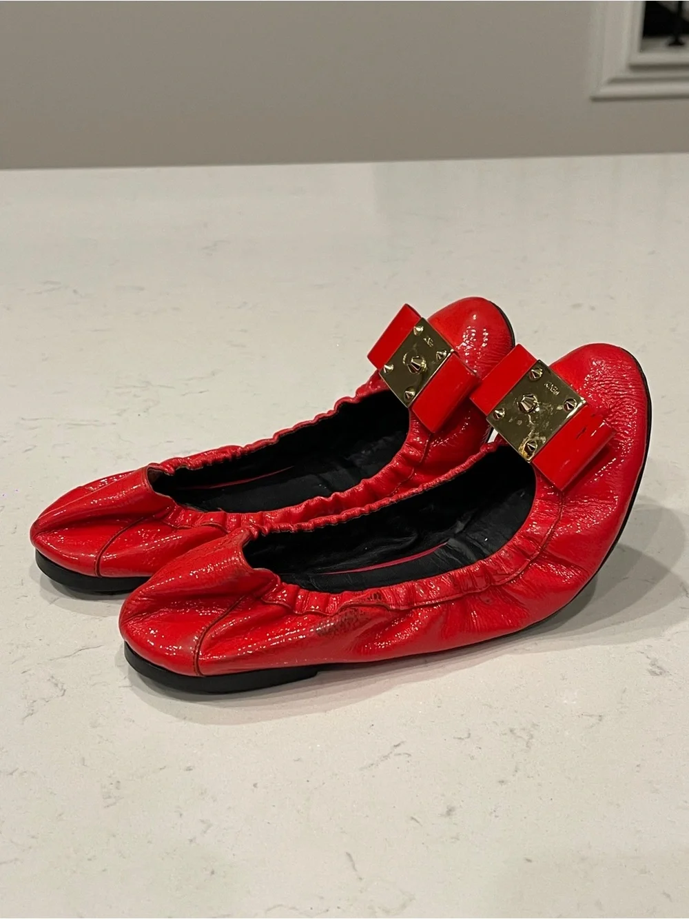 Fendi red leather