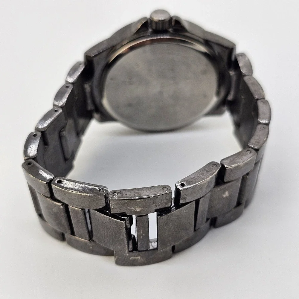 Men's Watch 40MM Dark Gray Case Dial Bracelet Bands 6.5