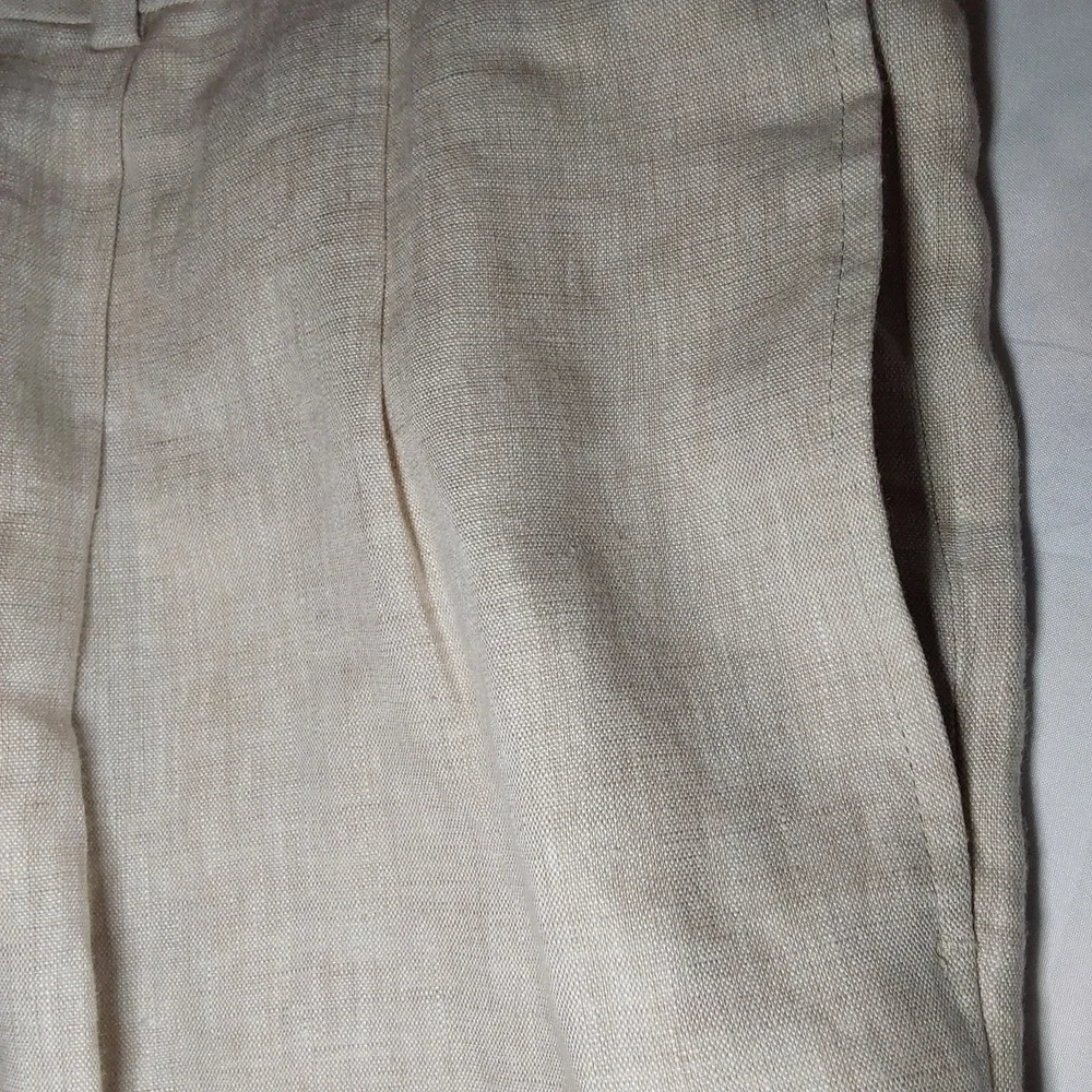 Joseph Abboud Men's 45 x 30 100% Linen Straight‎ Leg Beige Tan Dress Pants