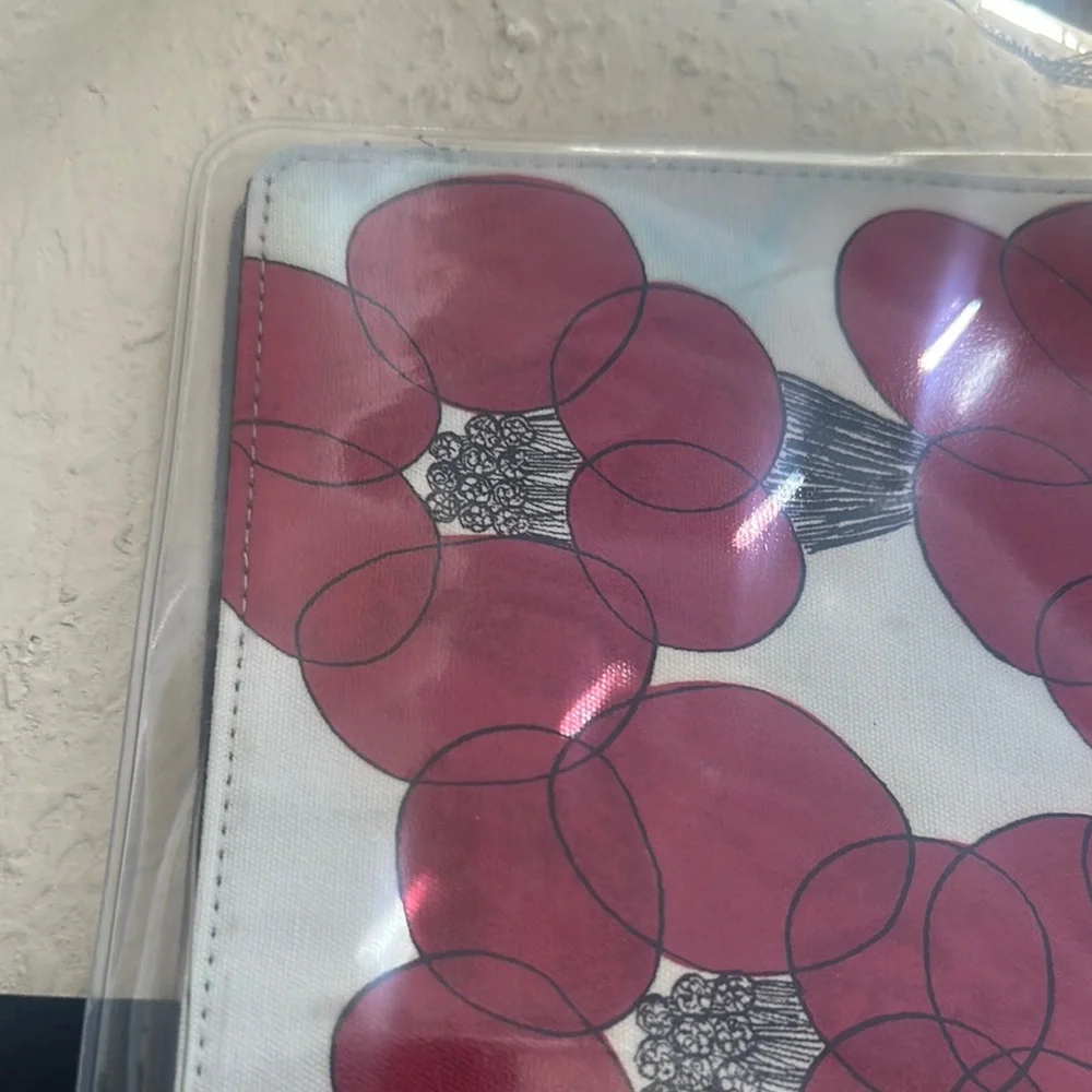 Floral Poppy Notebook Cover — Pink
