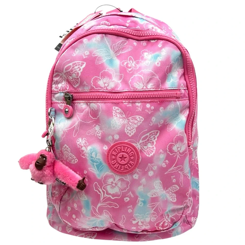Kipling Challenger Women's Small Backpack Garden Clouds Butterfly & Floral Theme