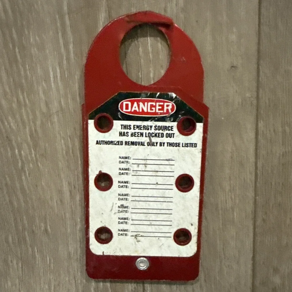 Lot of 2 Brady DANGER Do Not‎ Operate Lock/Tag Red