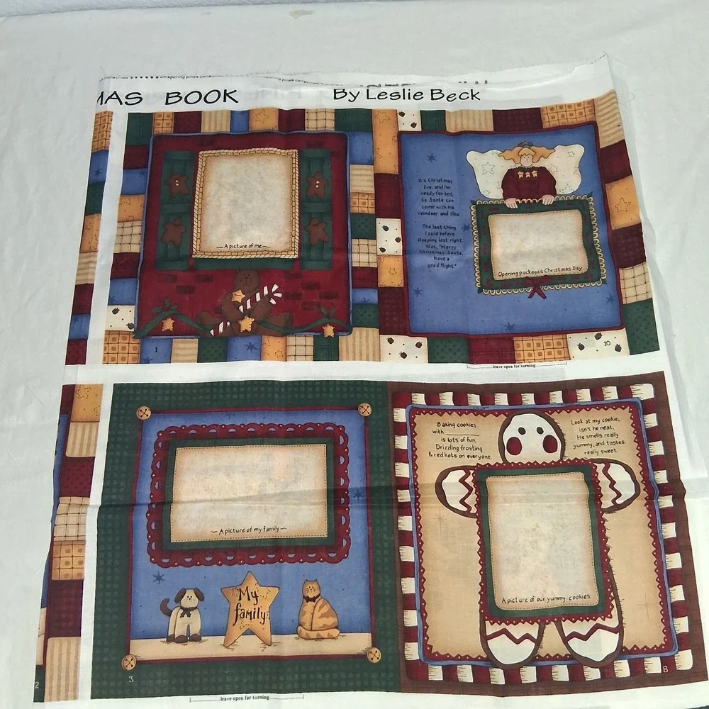Leslie Beck Whispering Pines Christmas Soft Book Fabric Panel VIP Fabrics Cotton